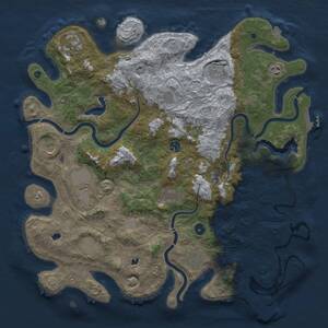 Thumbnail Rust Map: Procedural Map, Size: 4500, Seed: 1050629555, 17 Monuments