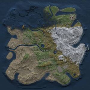 Thumbnail Rust Map: Procedural Map, Size: 3750, Seed: 127072, 16 Monuments