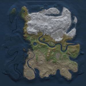 Thumbnail Rust Map: Procedural Map, Size: 3500, Seed: 52368241, 12 Monuments