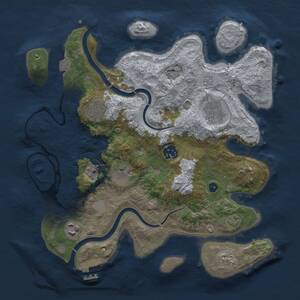 Thumbnail Rust Map: Procedural Map, Size: 3200, Seed: 601392246, 11 Monuments