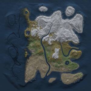 Thumbnail Rust Map: Procedural Map, Size: 3200, Seed: 601392246, 8 Monuments