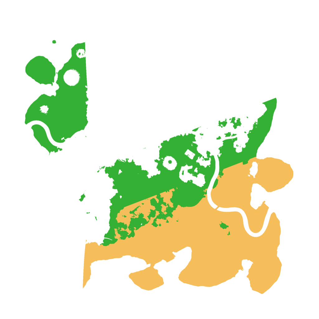 Biome Rust Map: Procedural Map, Size: 3500, Seed: 20250522