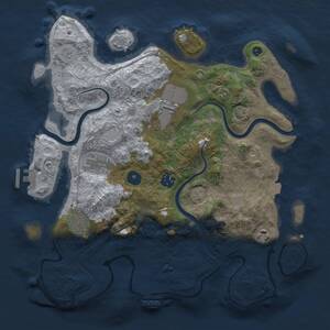 Thumbnail Rust Map: Procedural Map, Size: 3500, Seed: 480609695, 12 Monuments