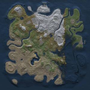 Thumbnail Rust Map: Procedural Map, Size: 4250, Seed: 1458234016, 15 Monuments