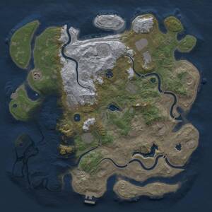 Thumbnail Rust Map: Procedural Map, Size: 4250, Seed: 849340699, 14 Monuments