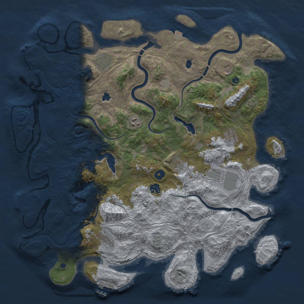 Rust Map: Procedural Map, Size: 4500, Seed: 274542038, 15 Monuments