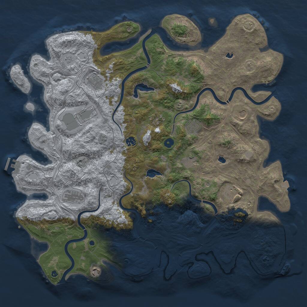 Rust Map: Procedural Map, Size: 4800, Seed: 260302202, 17 Monuments
