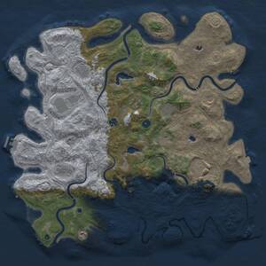 Thumbnail Rust Map: Procedural Map, Size: 4800, Seed: 260302202, 17 Monuments