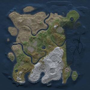 Thumbnail Rust Map: Procedural Map, Size: 3500, Seed: 1964037116, 14 Monuments