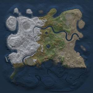 Thumbnail Rust Map: Procedural Map, Size: 3500, Seed: 684518645, 13 Monuments