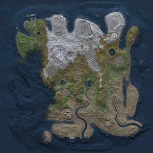 Thumbnail Rust Map: Procedural Map, Size: 3500, Seed: 45652, 13 Monuments
