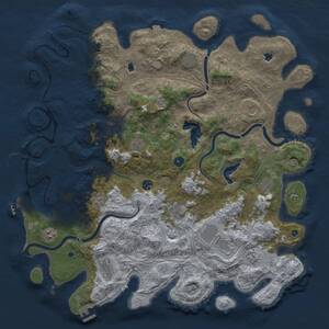 Thumbnail Rust Map: Procedural Map, Size: 4900, Seed: 2084573818, 17 Monuments