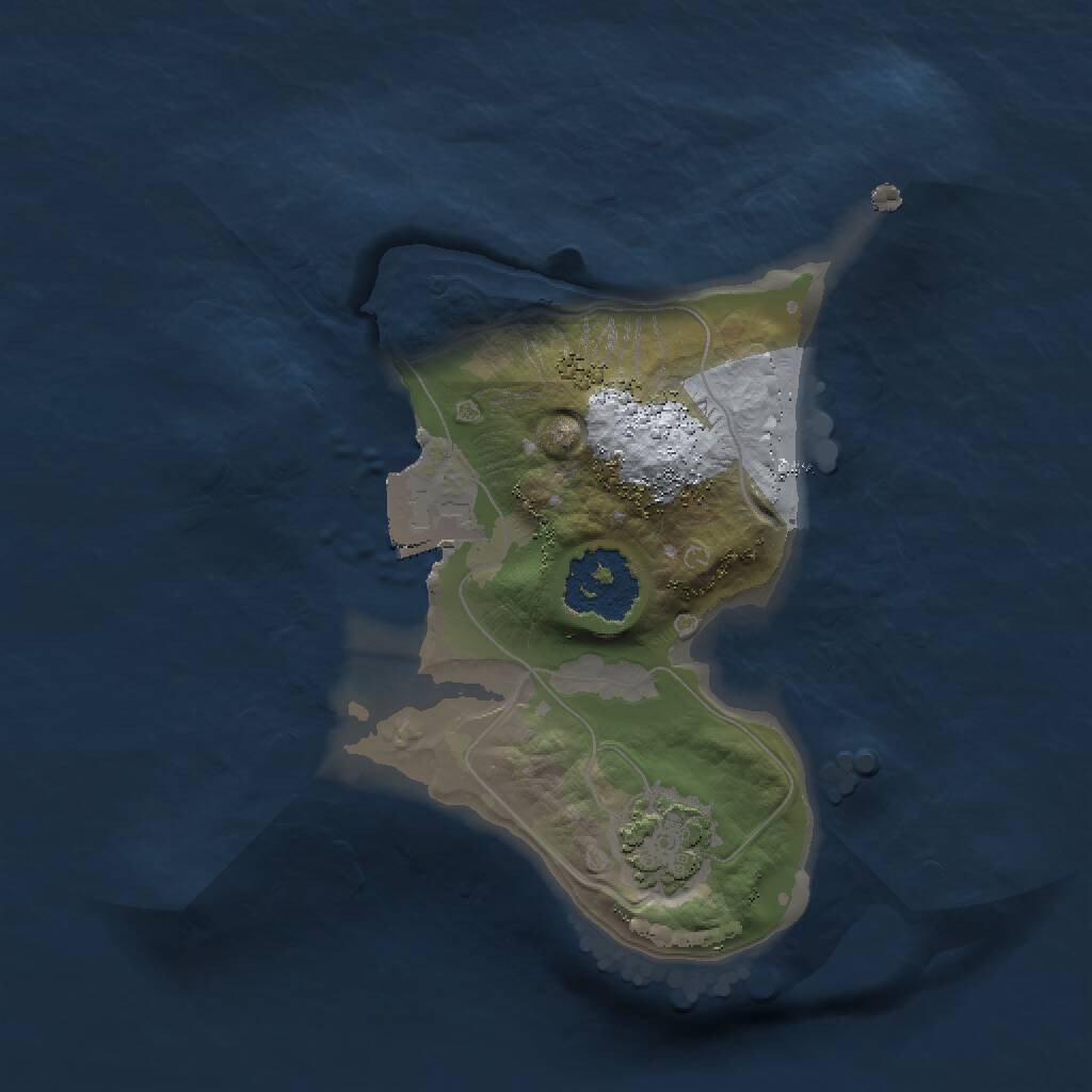 Rust Map: Procedural Map, Size: 1500, Seed: 2058088248, 2 Monuments