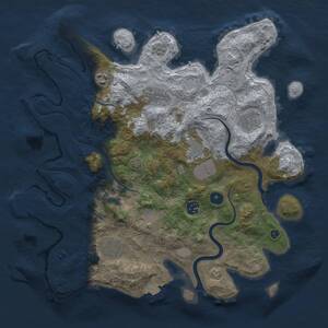Thumbnail Rust Map: Procedural Map, Size: 3800, Seed: 242466901, 13 Monuments