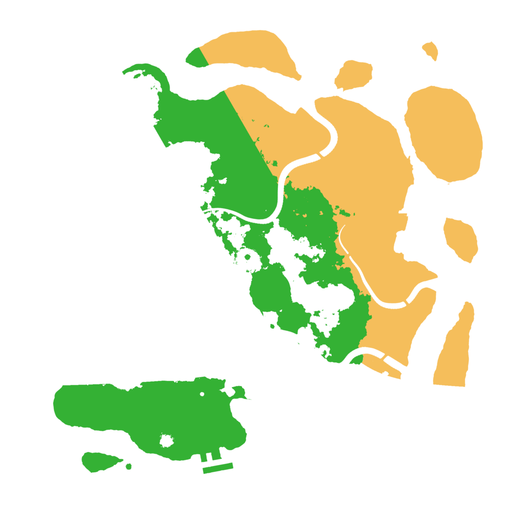 Biome Rust Map: Procedural Map, Size: 3500, Seed: 397572112