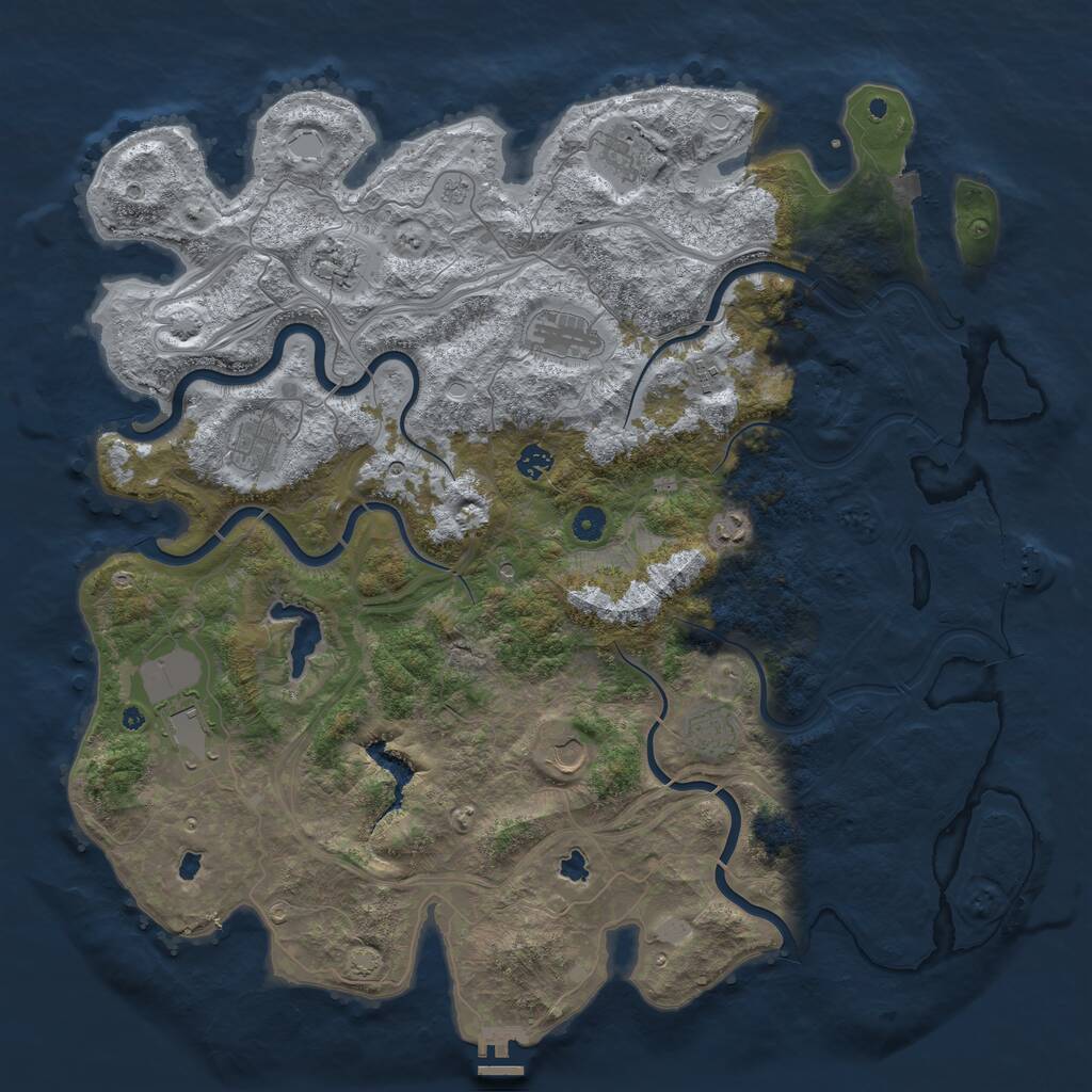 Rust Map: Procedural Map, Size: 4800, Seed: 4269, 16 Monuments