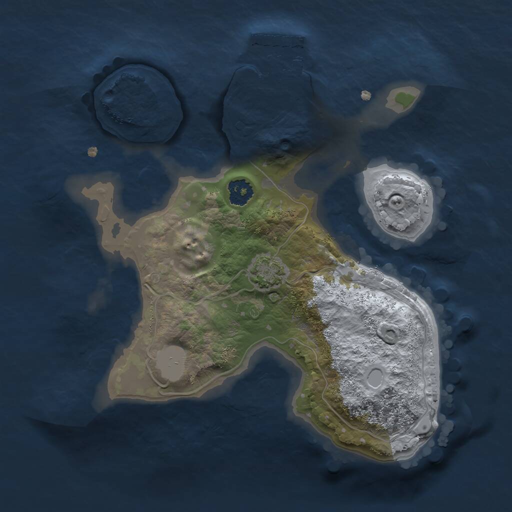 Rust Map: Procedural Map, Size: 2000, Seed: 287561359, 3 Monuments