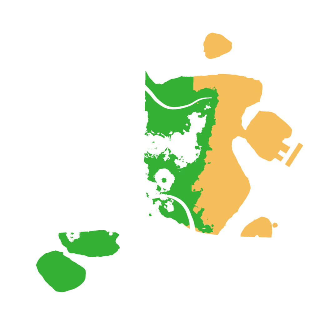 Biome Rust Map: Procedural Map, Size: 2500, Seed: 843868772