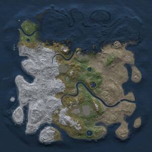 Thumbnail Rust Map: Procedural Map, Size: 3900, Seed: 1320, 12 Monuments