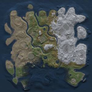 Thumbnail Rust Map: Procedural Map, Size: 3900, Seed: 1250, 15 Monuments