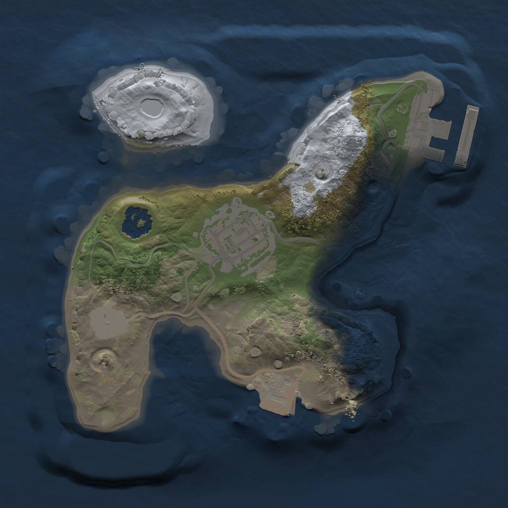 Rust Map: Procedural Map, Size: 1650, Seed: 347069060, 3 Monuments