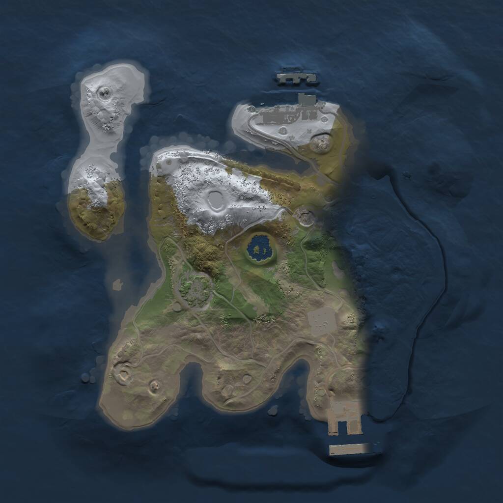 Rust Map: Procedural Map, Size: 2000, Seed: 339947918, 5 Monuments