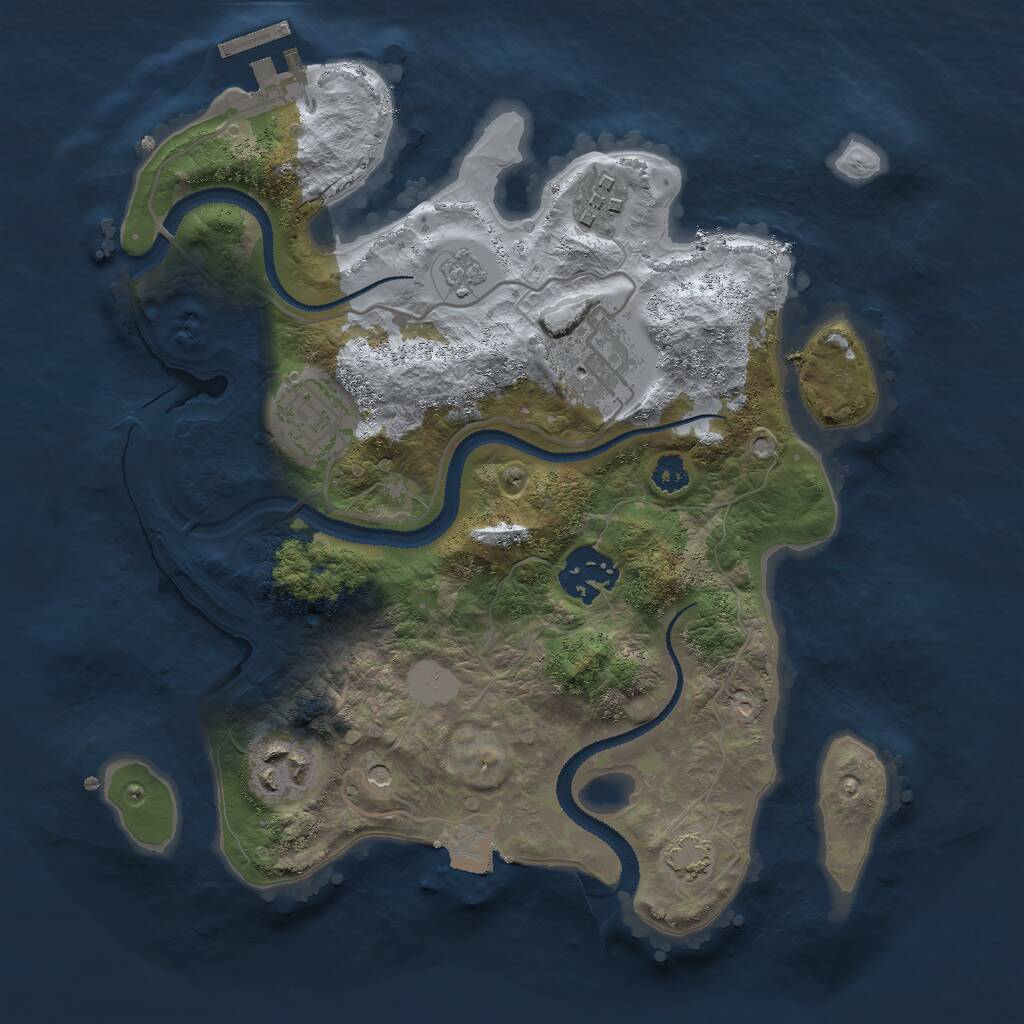 Rust Map: Procedural Map, Size: 2800, Seed: 792181672, 10 Monuments