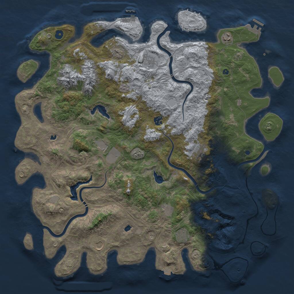Rust Map: Procedural Map, Size: 5000, Seed: 79654758, 15 Monuments