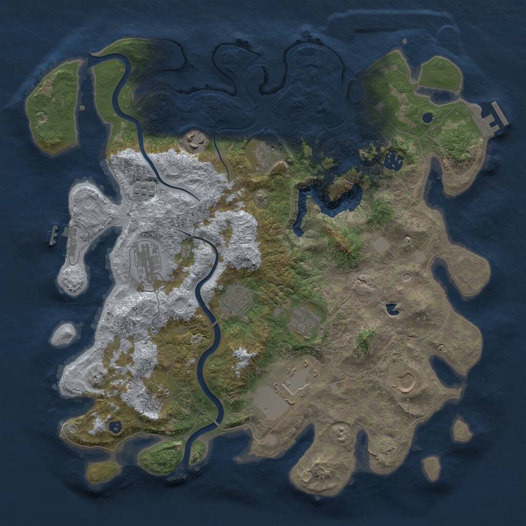 Rust Map: Procedural Map, Size: 4000, Seed: 1944995883, 15 Monuments