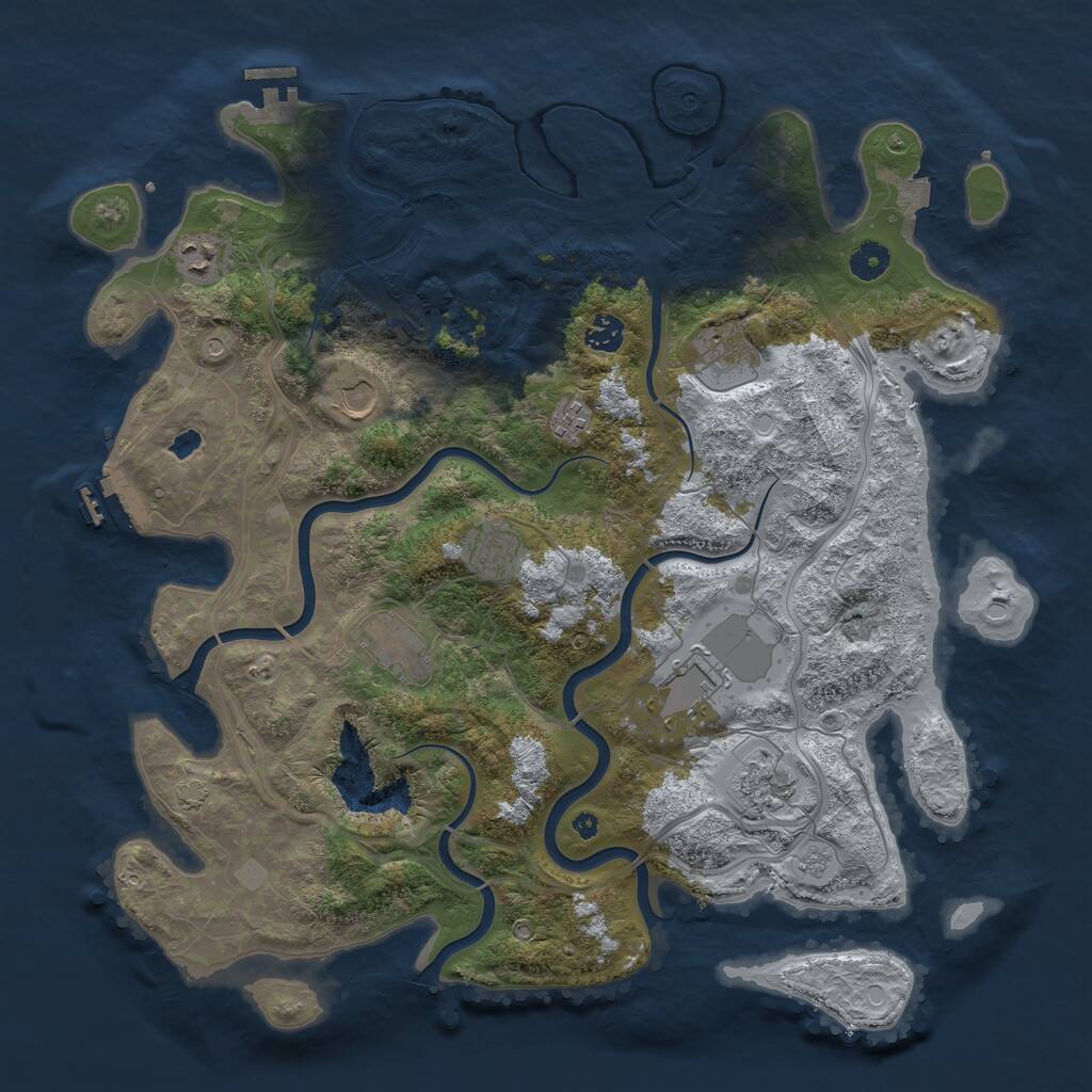 Rust Map: Procedural Map, Size: 4250, Seed: 521719123, 15 Monuments