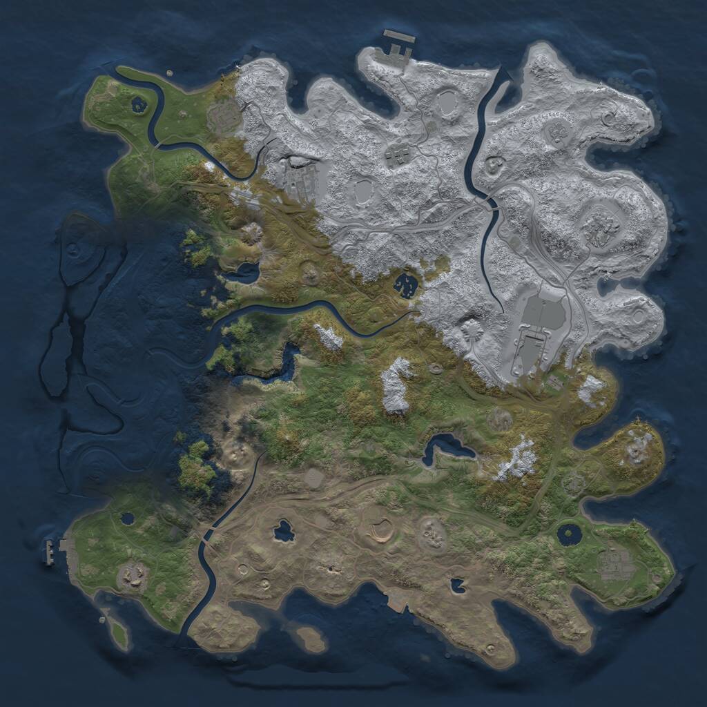 Rust Map: Procedural Map, Size: 4500, Seed: 337648796, 15 Monuments