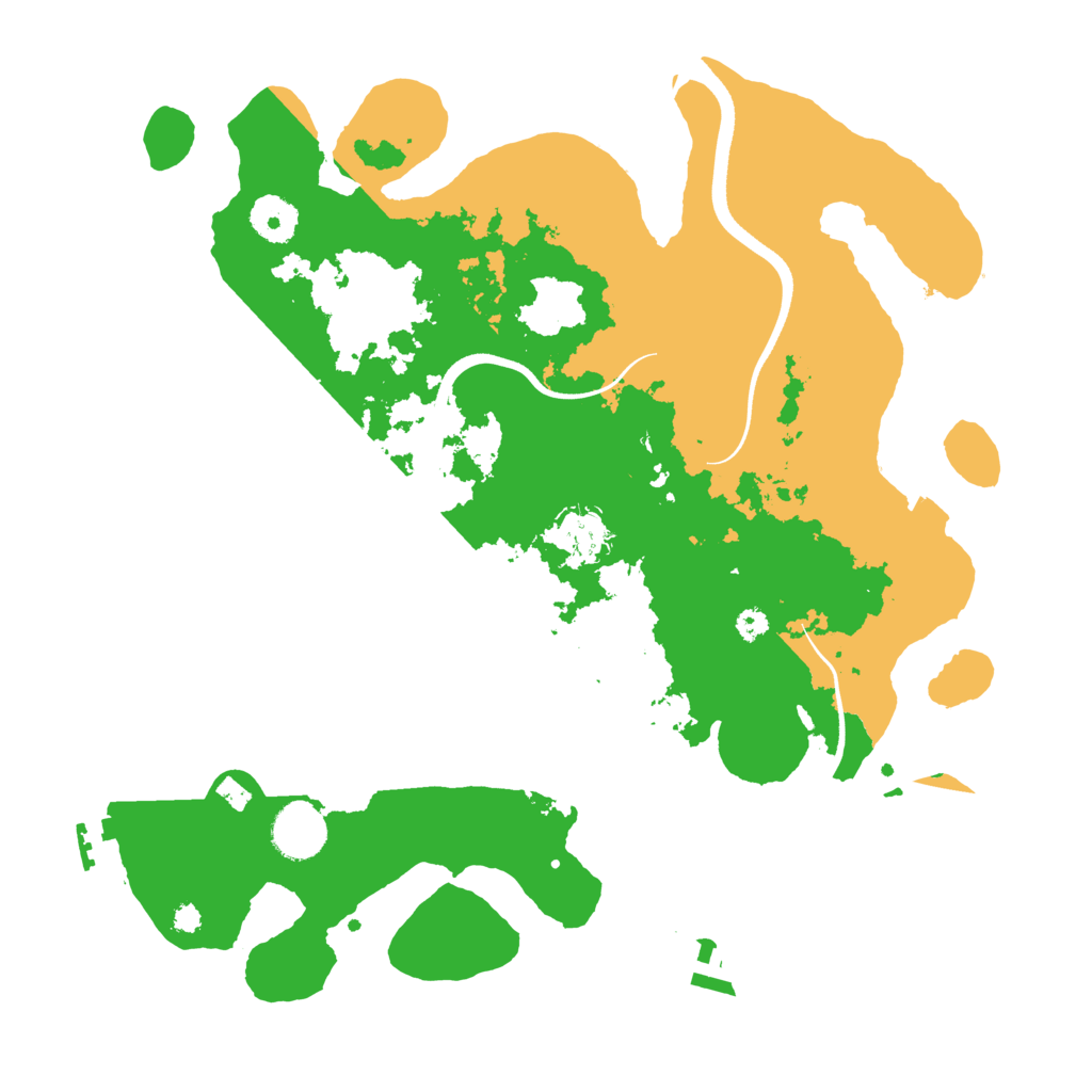 Biome Rust Map: Procedural Map, Size: 3500, Seed: 523956