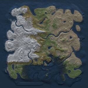 Thumbnail Rust Map: Procedural Map, Size: 4500, Seed: 15975388, 16 Monuments