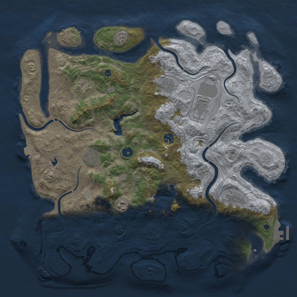Rust Map: Procedural Map, Size: 4300, Seed: 20250523, 14 Monuments