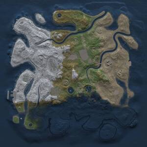 Thumbnail Rust Map: Procedural Map, Size: 3500, Seed: 636576076, 12 Monuments