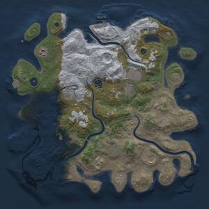 Thumbnail Rust Map: Procedural Map, Size: 3750, Seed: 1917518941, 14 Monuments