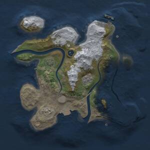 Thumbnail Rust Map: Procedural Map, Size: 2400, Seed: 674955573, 5 Monuments