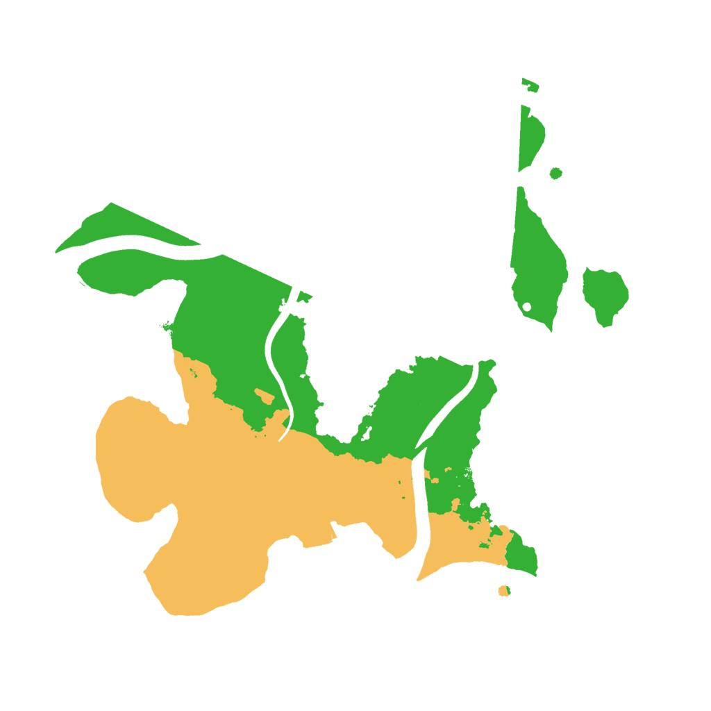 Biome Rust Map: Procedural Map, Size: 2400, Seed: 674955573