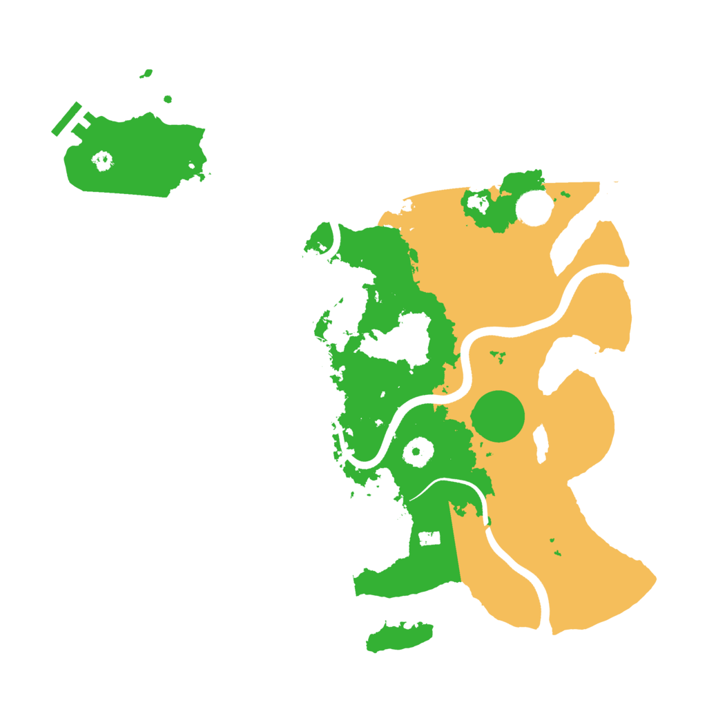 Biome Rust Map: Procedural Map, Size: 3600, Seed: 266180