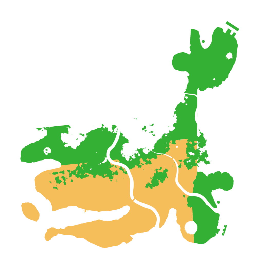 Biome Rust Map: Procedural Map, Size: 3650, Seed: 22