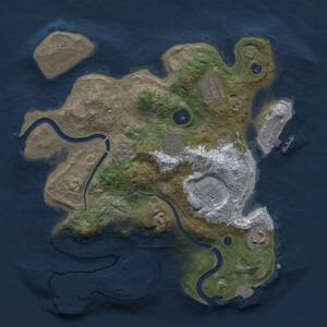 Thumbnail Rust Map: Procedural Map, Size: 3000, Seed: 198501553, 10 Monuments