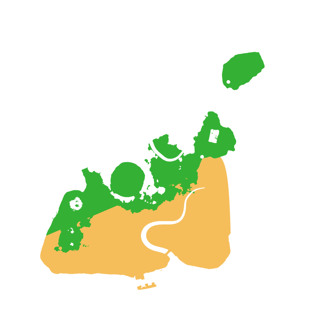 Biome Rust Map: Procedural Map, Size: 2500, Seed: 4141