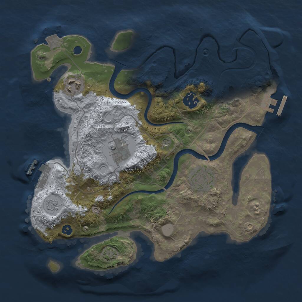 Rust Map: Procedural Map, Size: 2900, Seed: 558446205, 10 Monuments