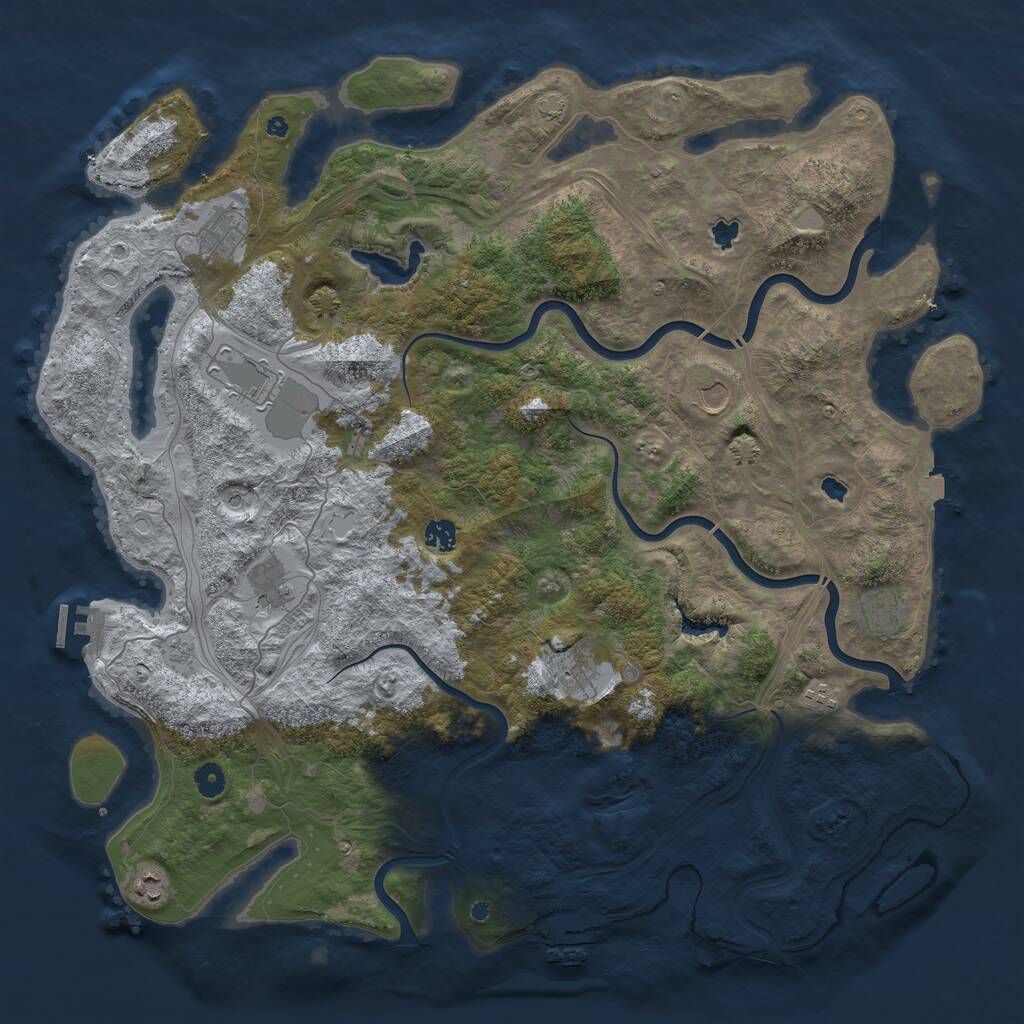 Rust Map: Procedural Map, Size: 4750, Seed: 42500, 15 Monuments