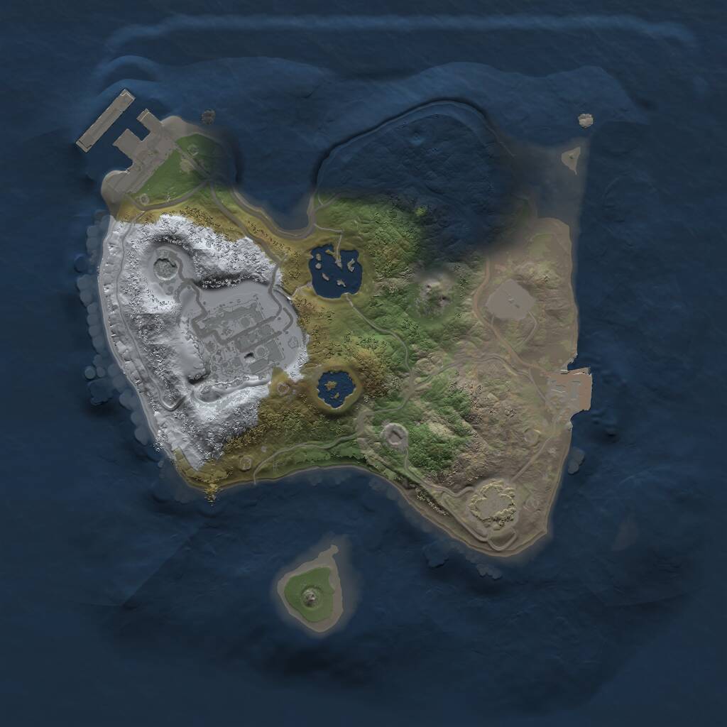 Rust Map: Procedural Map, Size: 2000, Seed: 835175184, 6 Monuments