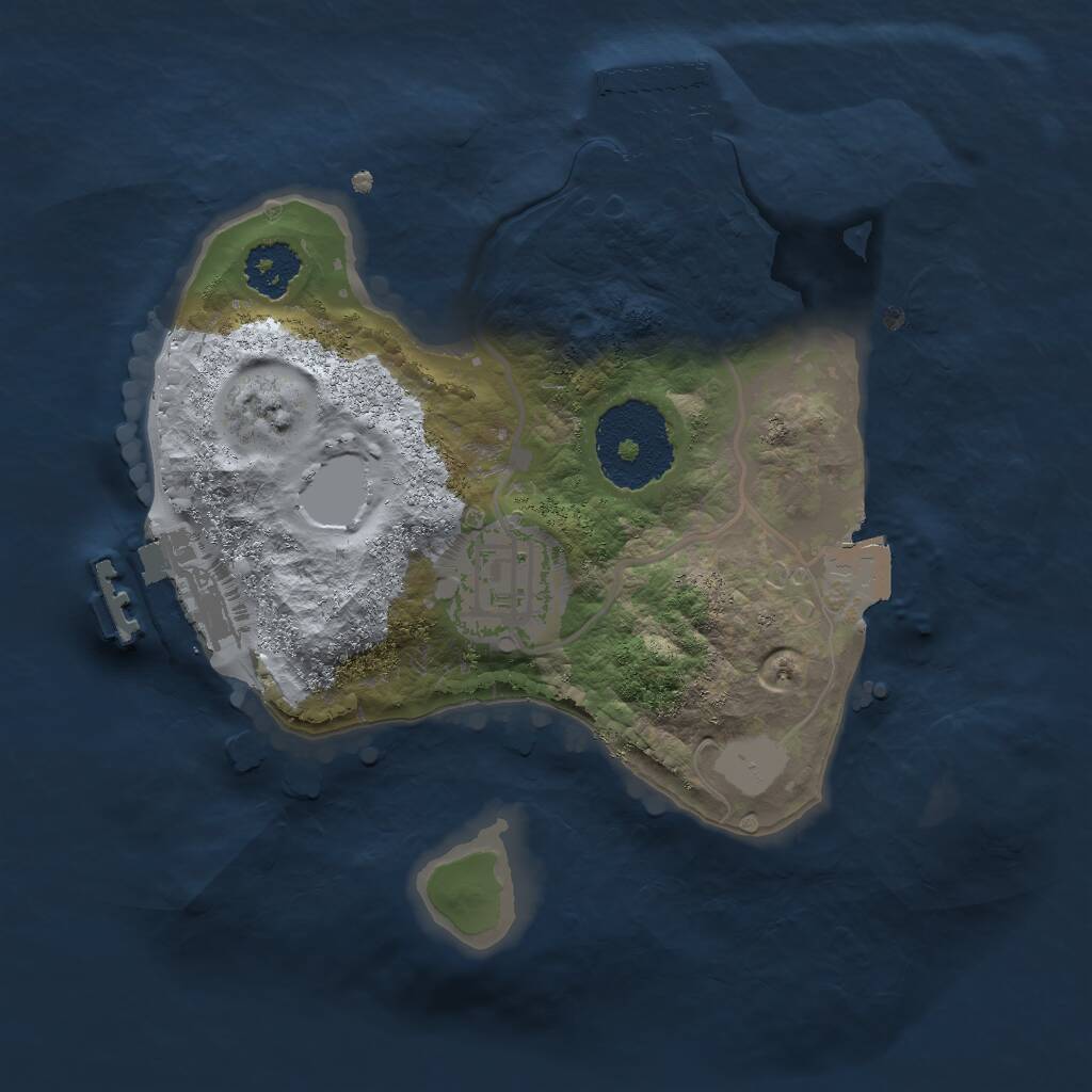 Rust Map: Procedural Map, Size: 2000, Seed: 835175184, 4 Monuments
