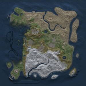 Thumbnail Rust Map: Procedural Map, Size: 3800, Seed: 818368416, 16 Monuments