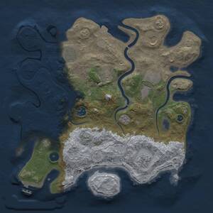 Thumbnail Rust Map: Procedural Map, Size: 3500, Seed: 220364202, 13 Monuments