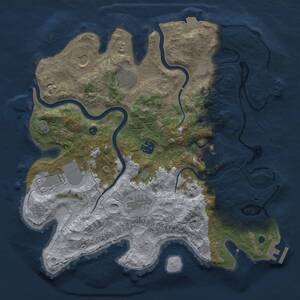 Thumbnail Rust Map: Procedural Map, Size: 3500, Seed: 18780317, 12 Monuments