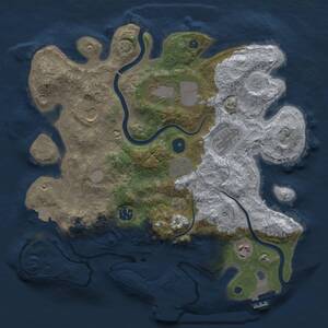 Thumbnail Rust Map: Procedural Map, Size: 3500, Seed: 88826494, 12 Monuments